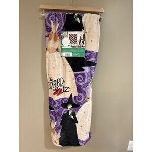 Wizard Of Oz, ruby slippers, Glinda and Elphaba Cloud Throw Blanket 60x70 NWT